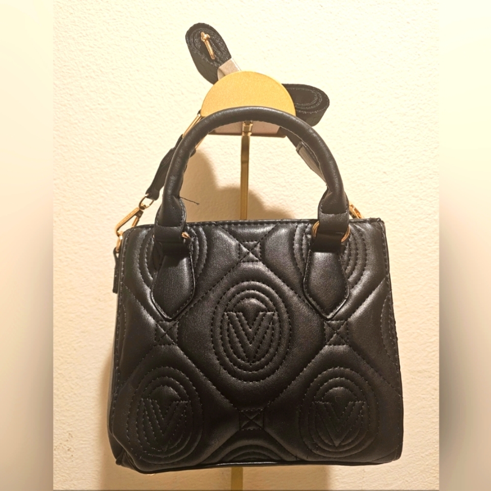 Valentino Orlandi Black Quilted Handbag